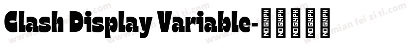 Clash Display Variable字体转换